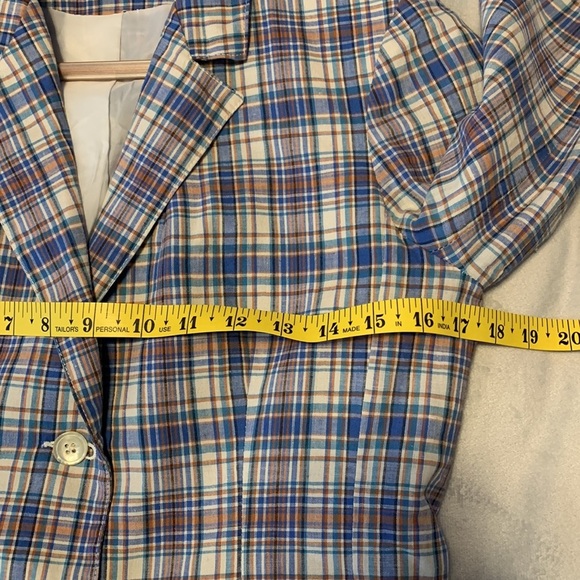 Prestige of Boston spring lightweight blazer Union made size 6 periwinkle orange - Picture 4 of 9